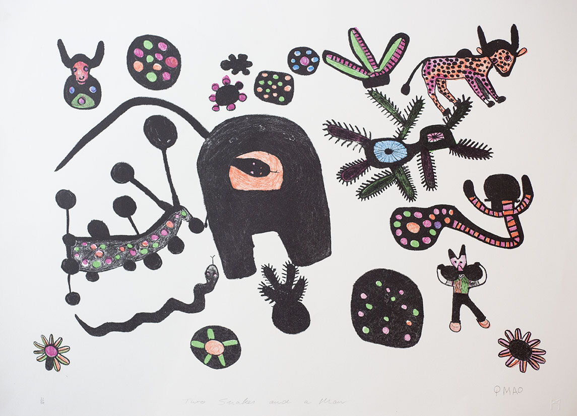 Qmao, Two Snakes & a Man, 1993