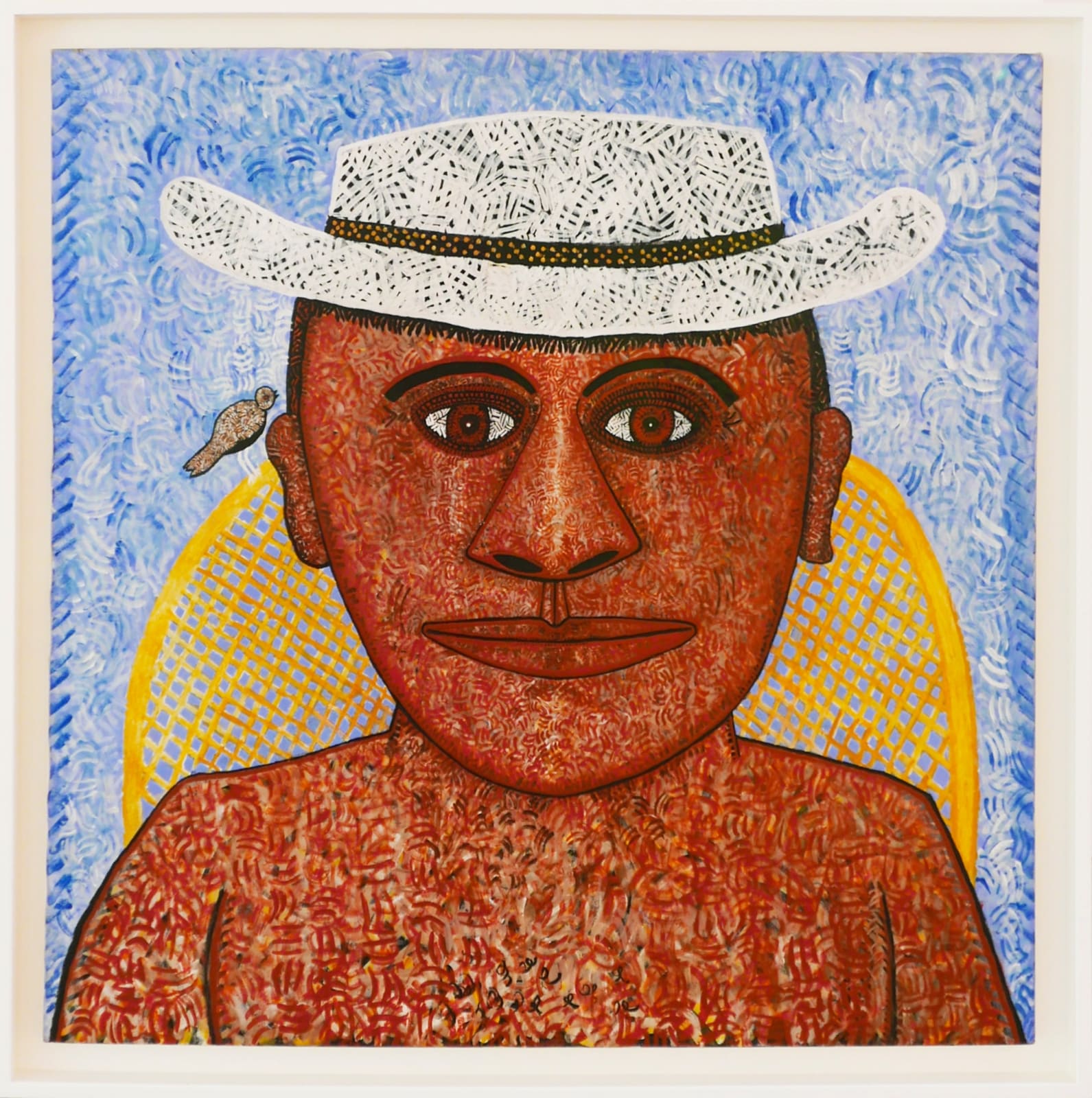 Trevor Nickolls, Man with White Hat, 1988