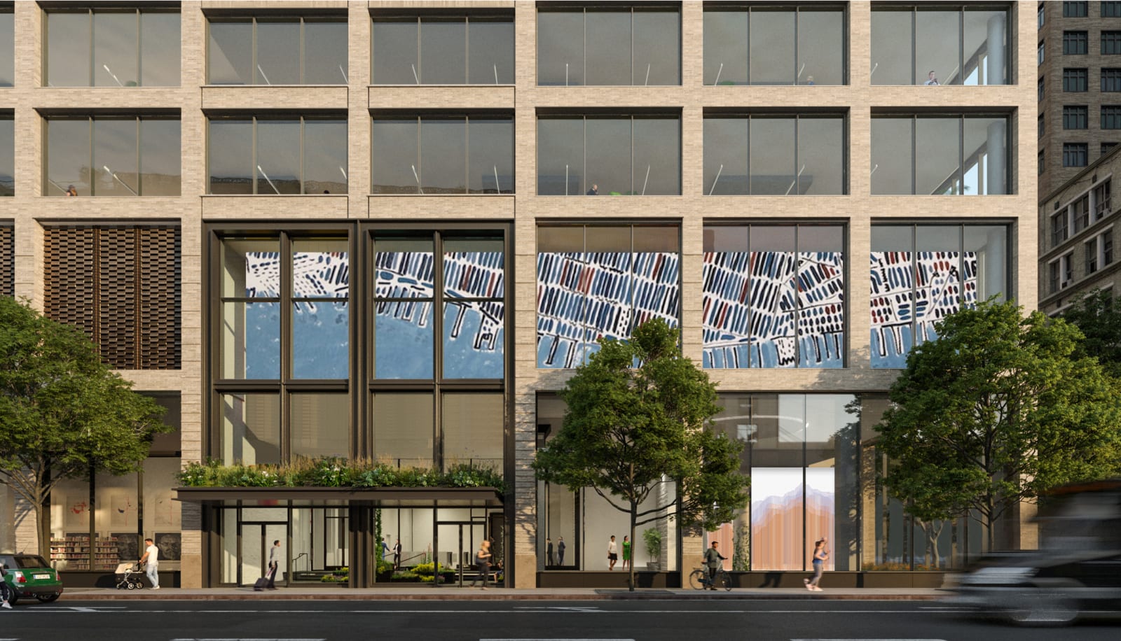 Barbara Macfarlane, Blue Slate and Rust Manhattan Commission on "555 Greewich Street", 2023