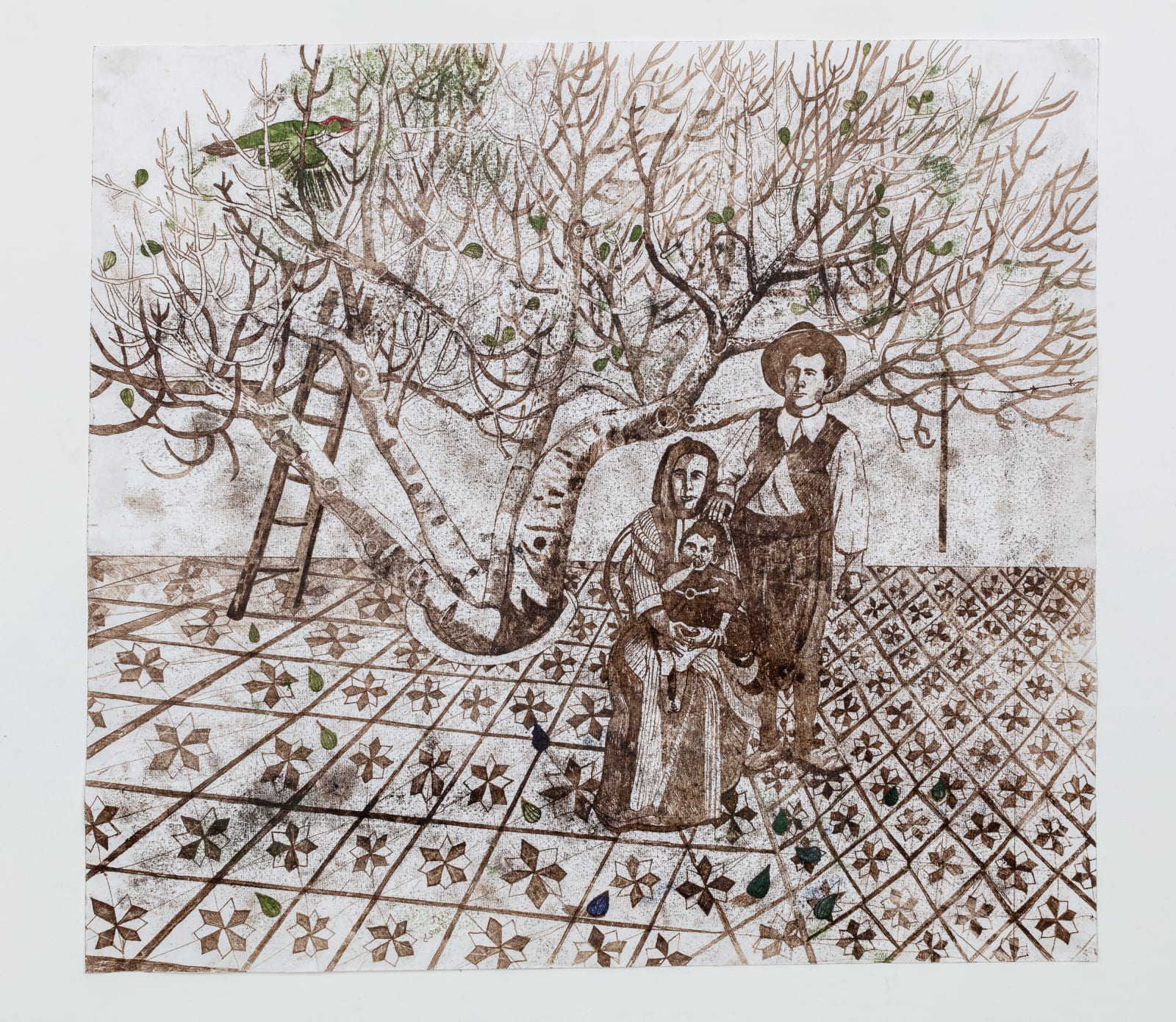 Sophie Charalambous, Family Beside a Winter Fig, 2025