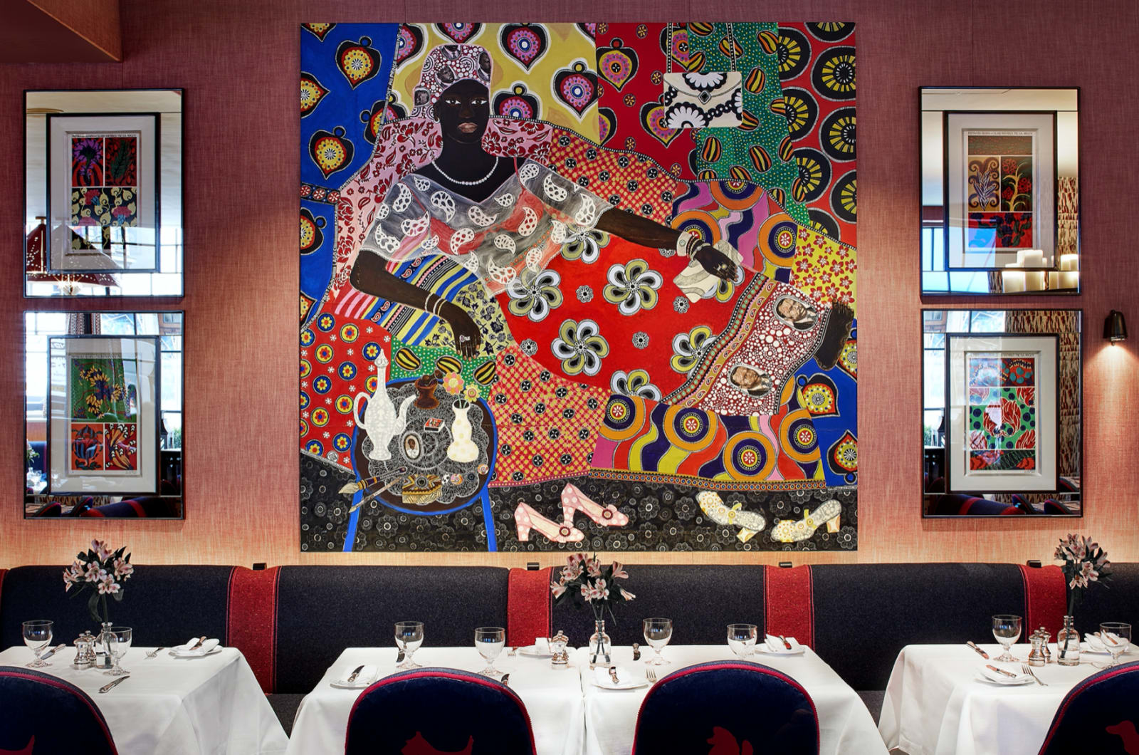 Carla Kranendonk, Reclining Woman in Brumus Bar & Restaurant at Haymarket Hotel, Courtesy of Kit Kemp