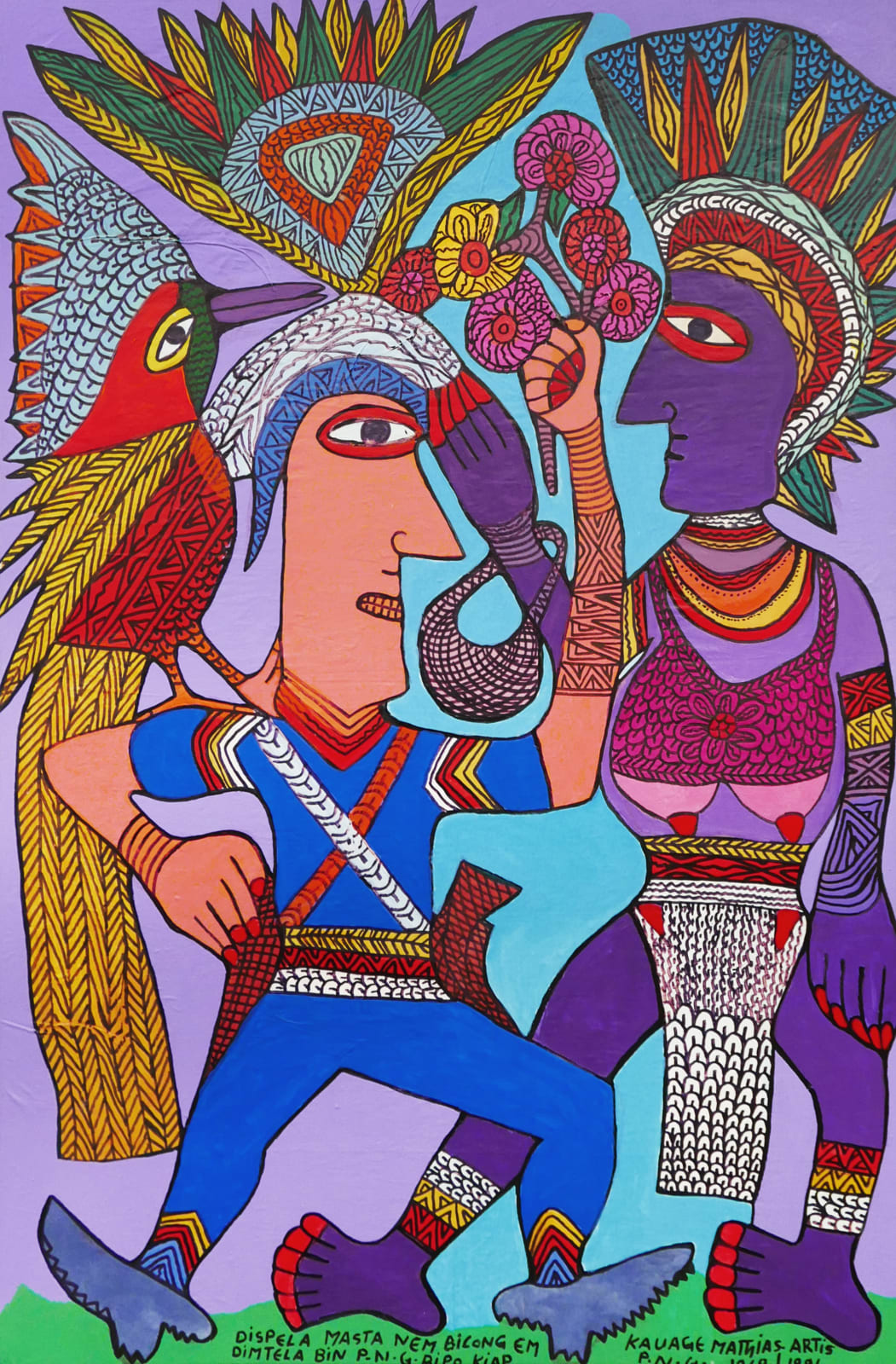 Mathias Kauage, Master White Fella belongs to Police, c.1990