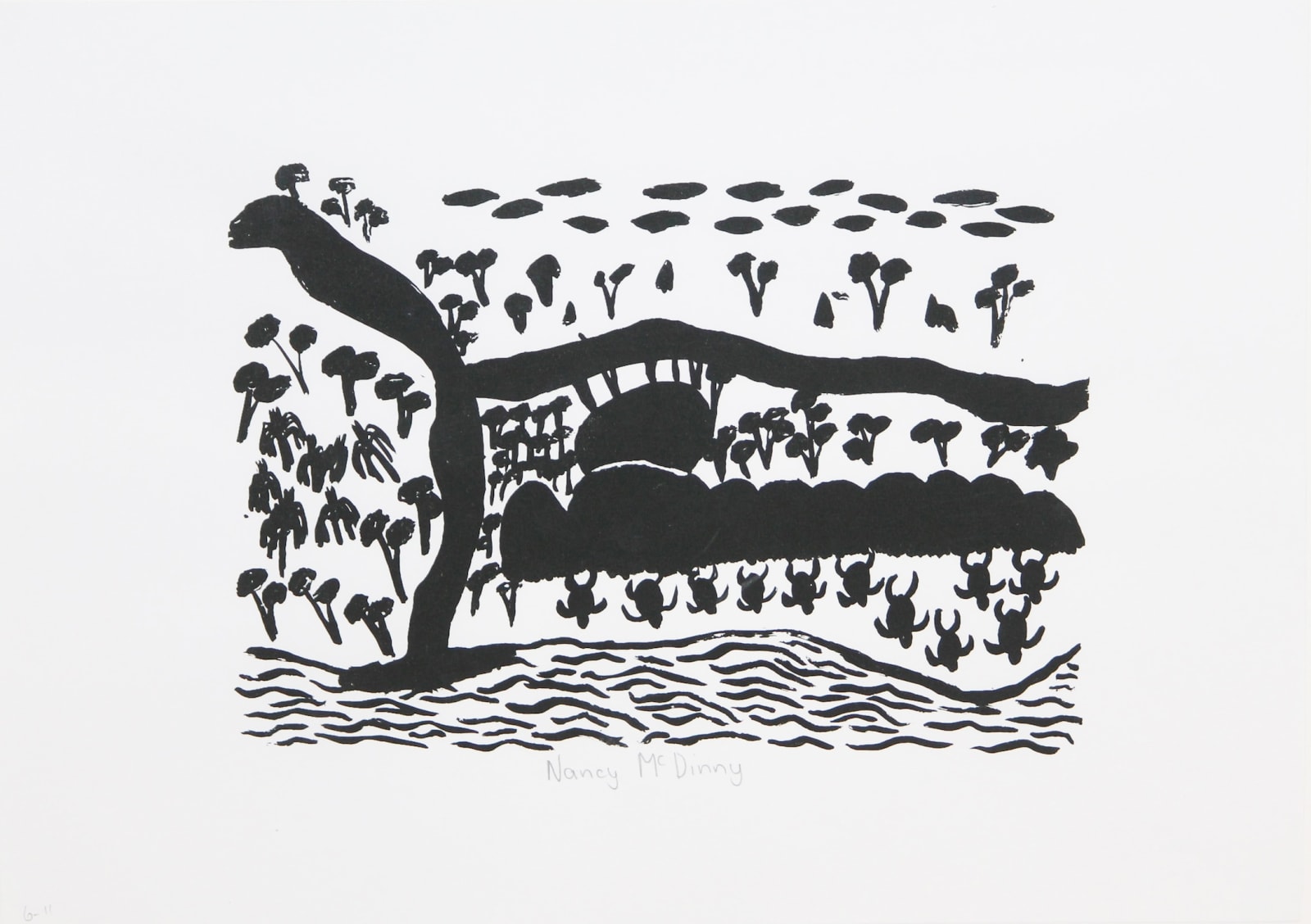 Nancy Mcdinny, screenprint, Borroloola, Aboriginal artist and artwork.
