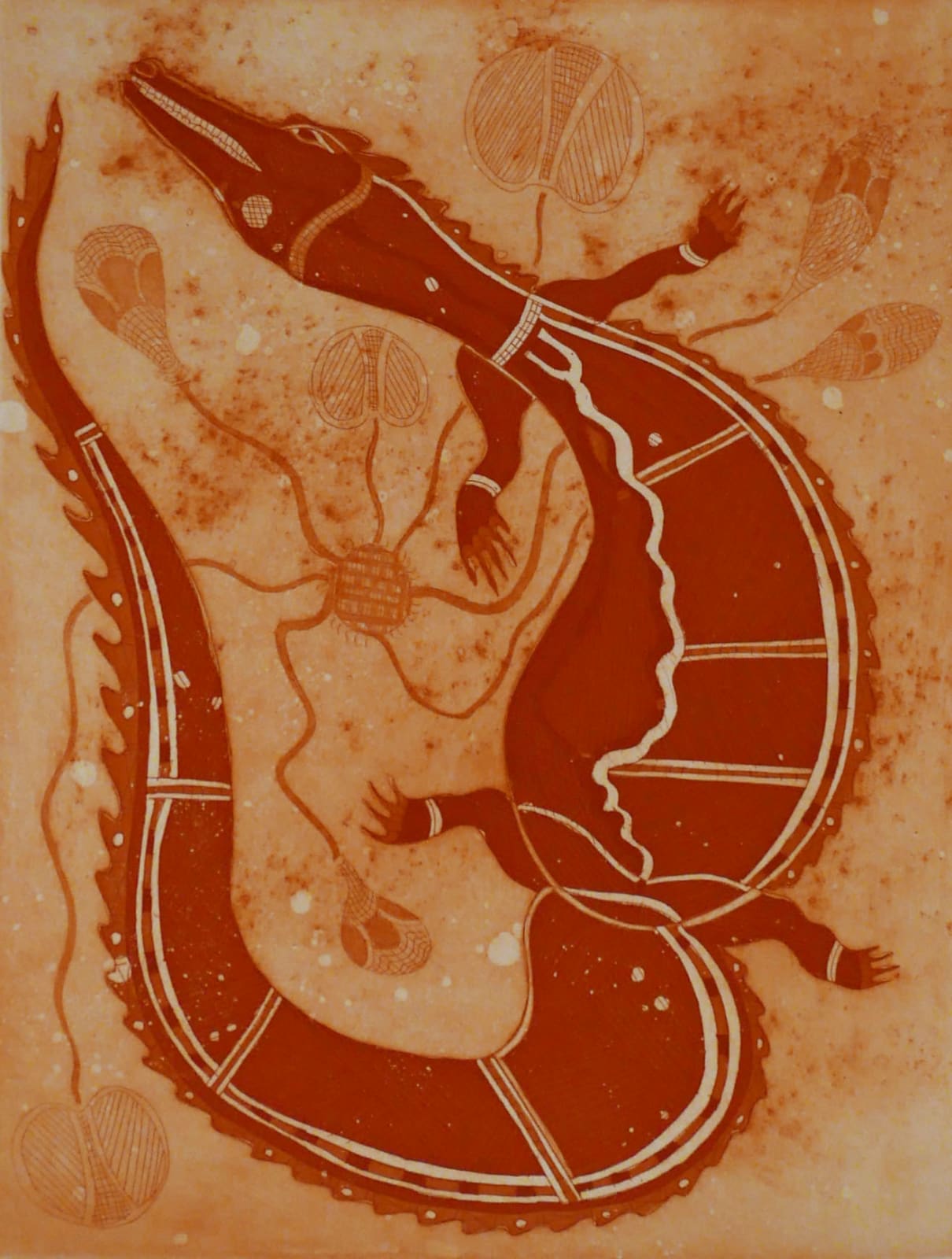 Gabriel Maralngurra is an Indigenous Aboriginal Australian artist from … who was heavily influenced by the rock art painting tradition from West Arnhem Land galleries, currently being exhibited amongst contemporaries at the EXPO Chicago art fair by the Rebecca Hossack Gallery in London.