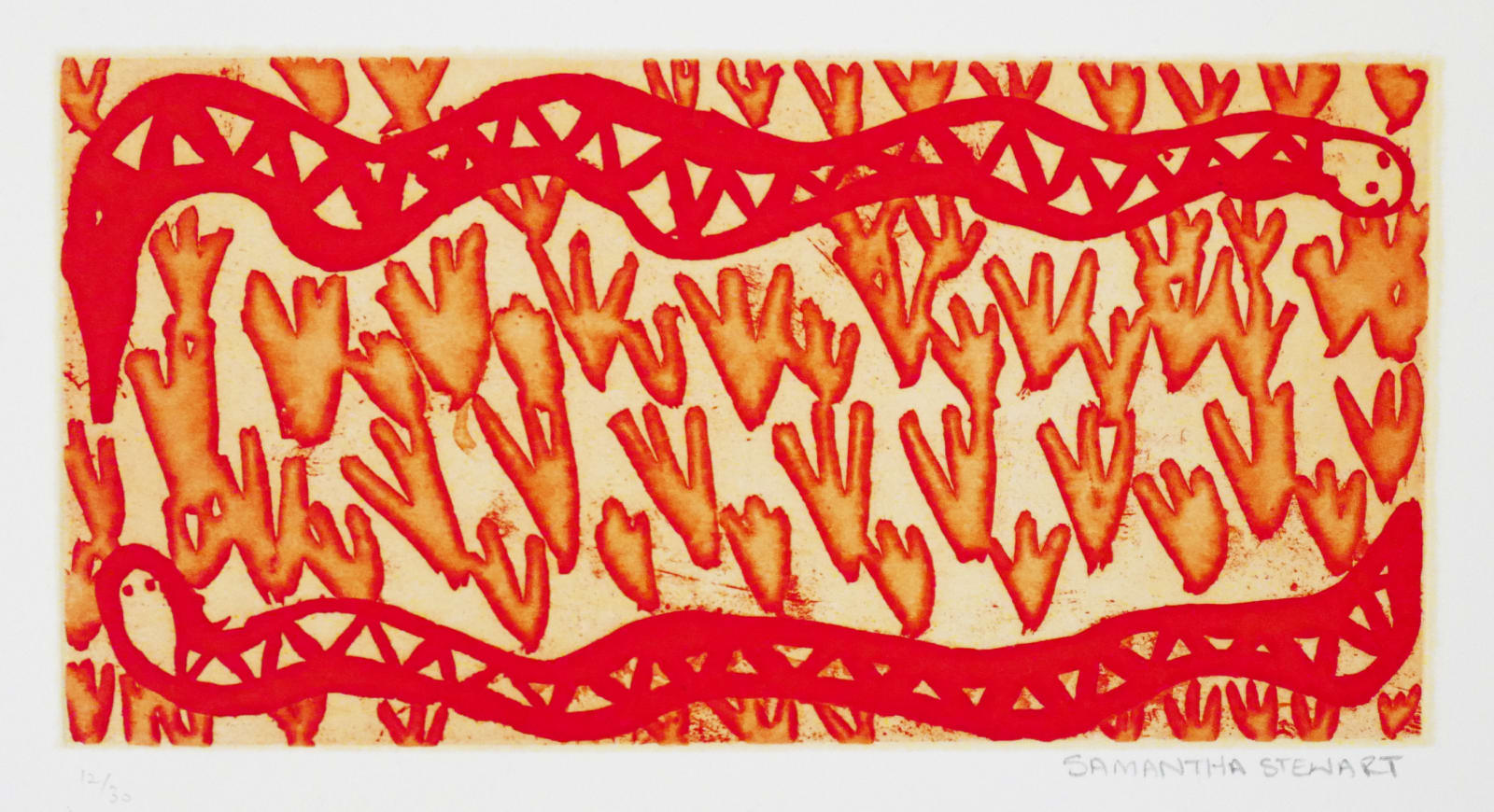 Samantha Stewart, Two Rainbow Serpents, n.d