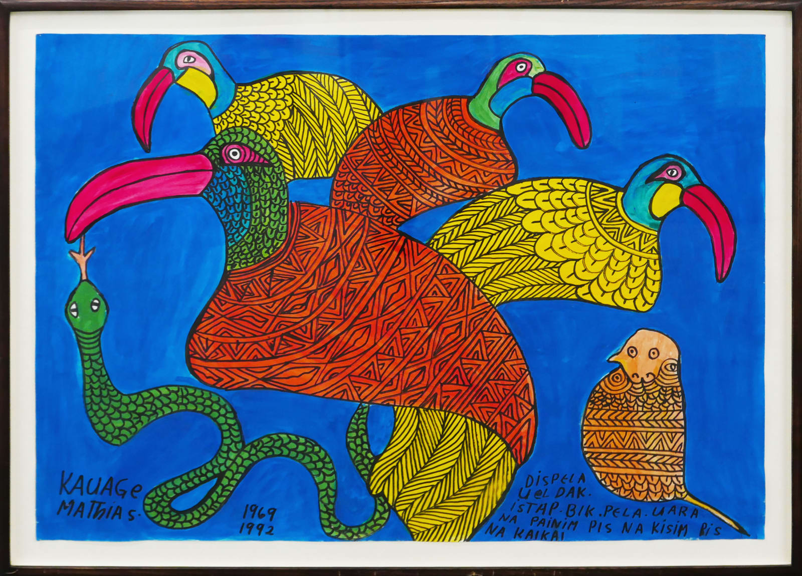 Mathias Kauage, These Owl and Ibis's, 1992