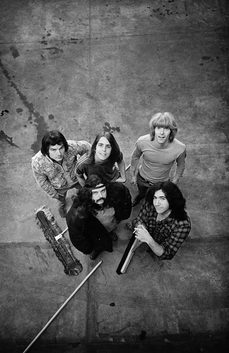 Jim Marshall, Band photographed from above in black and white