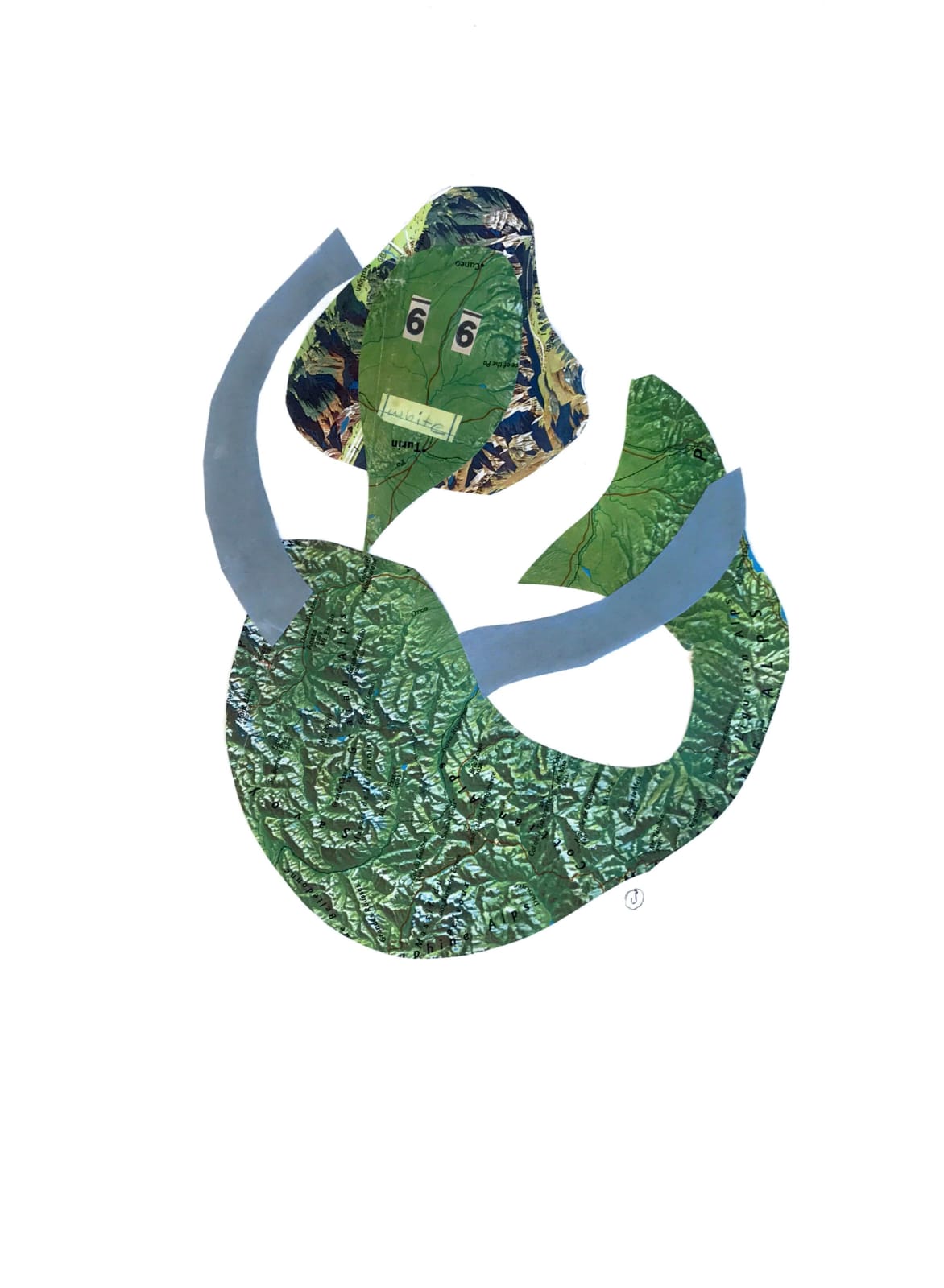 he plays around with forms, patterns and compositions, letting a figure grow organically before gluing it in place.