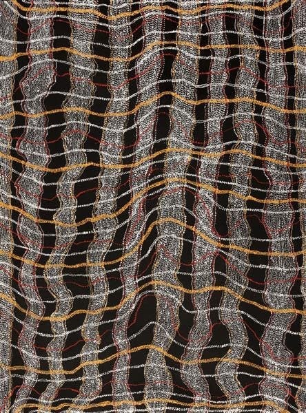 Sabrina Nangala Robertson, Ngapa Jukurrpa (Water Dreaming) - Pirlinyarnu, 2025