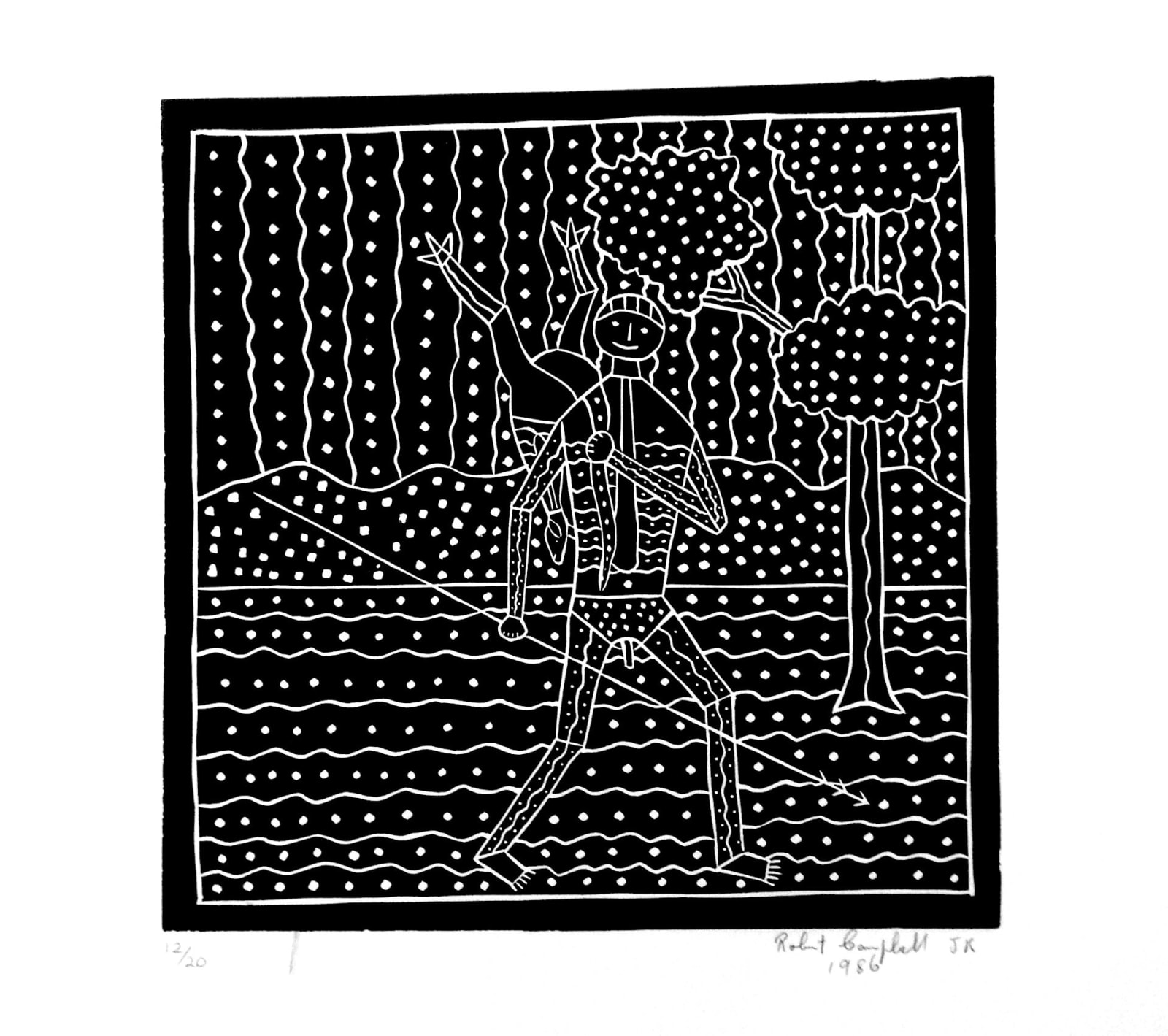 Robert Campbell Jnr, Man Hunting Kangaroo, 1986