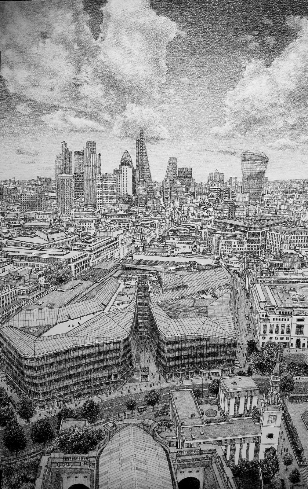 Roy Wright, London, East from St. Paul’s, 2017
