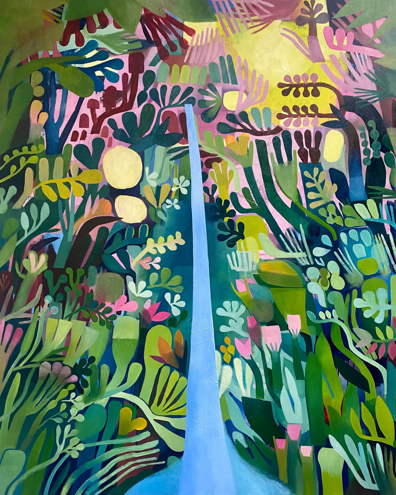 Ashley Amery, Waterfall with sun and lemons, 2024