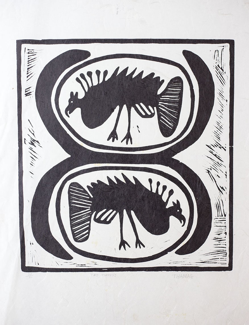 Thamae Setshogo, Two Turkeys, 1992