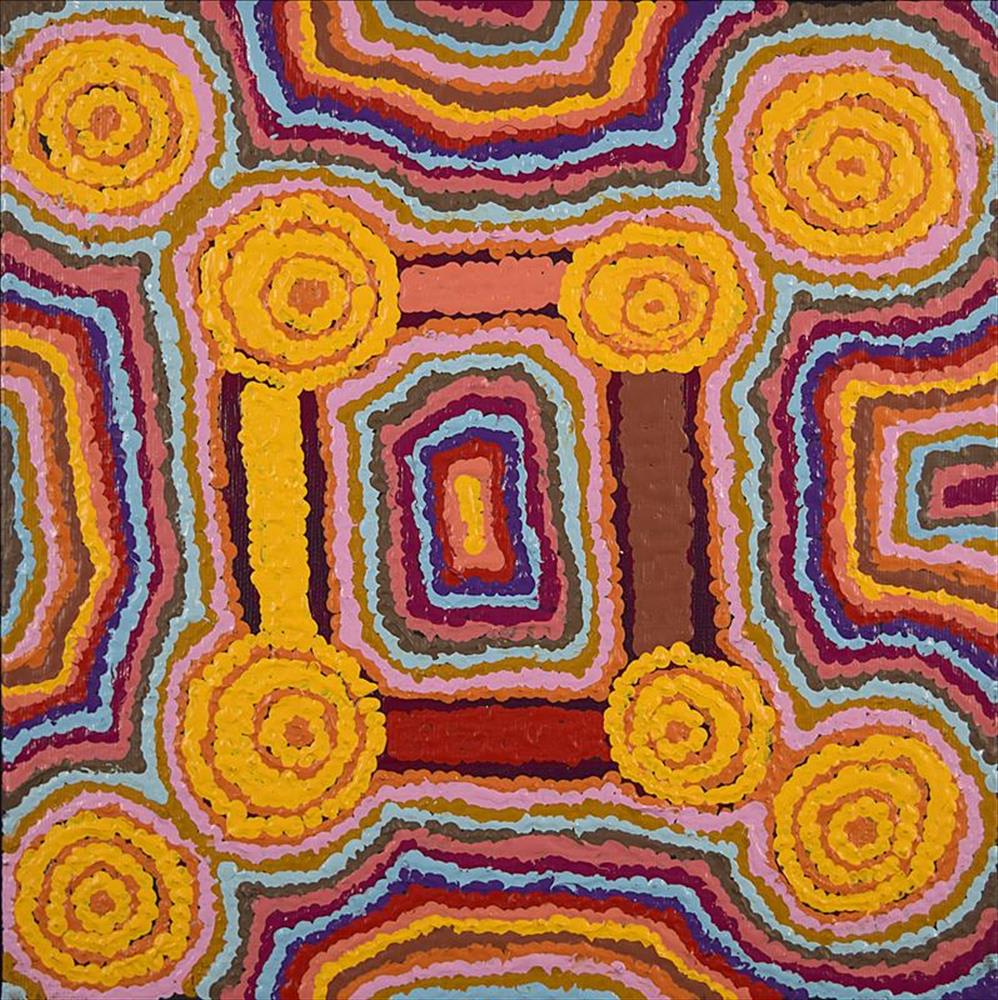 Rickaya Nampijinpa Brown, Ngapa Jukurrpa (Water Dreaming) - Puyurru