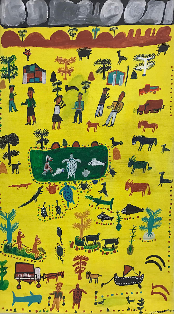 Norman Kingsley, acrylic on canvas, Borroloola, Aboriginal artist and artwork.