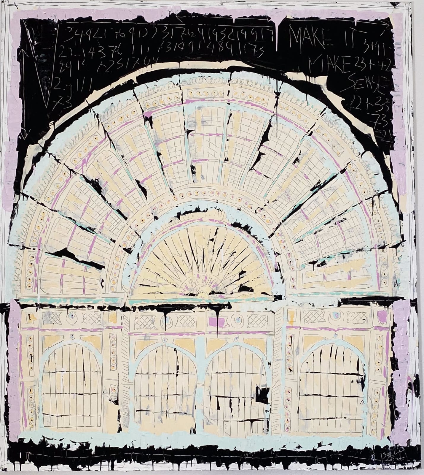 Londonbased artist Dali satin paint on canvas of Royal Opera House