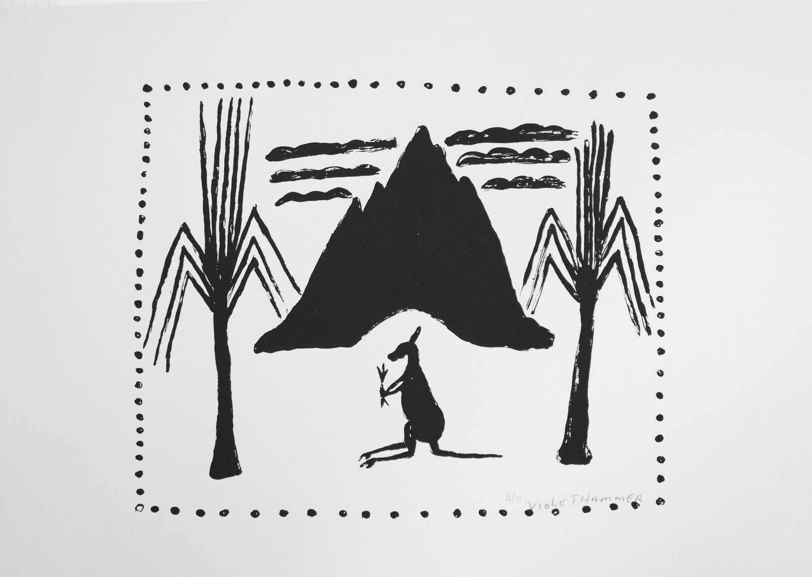 Violet Hammer, screenprint, Borroloola, Aboriginal artist and artwork