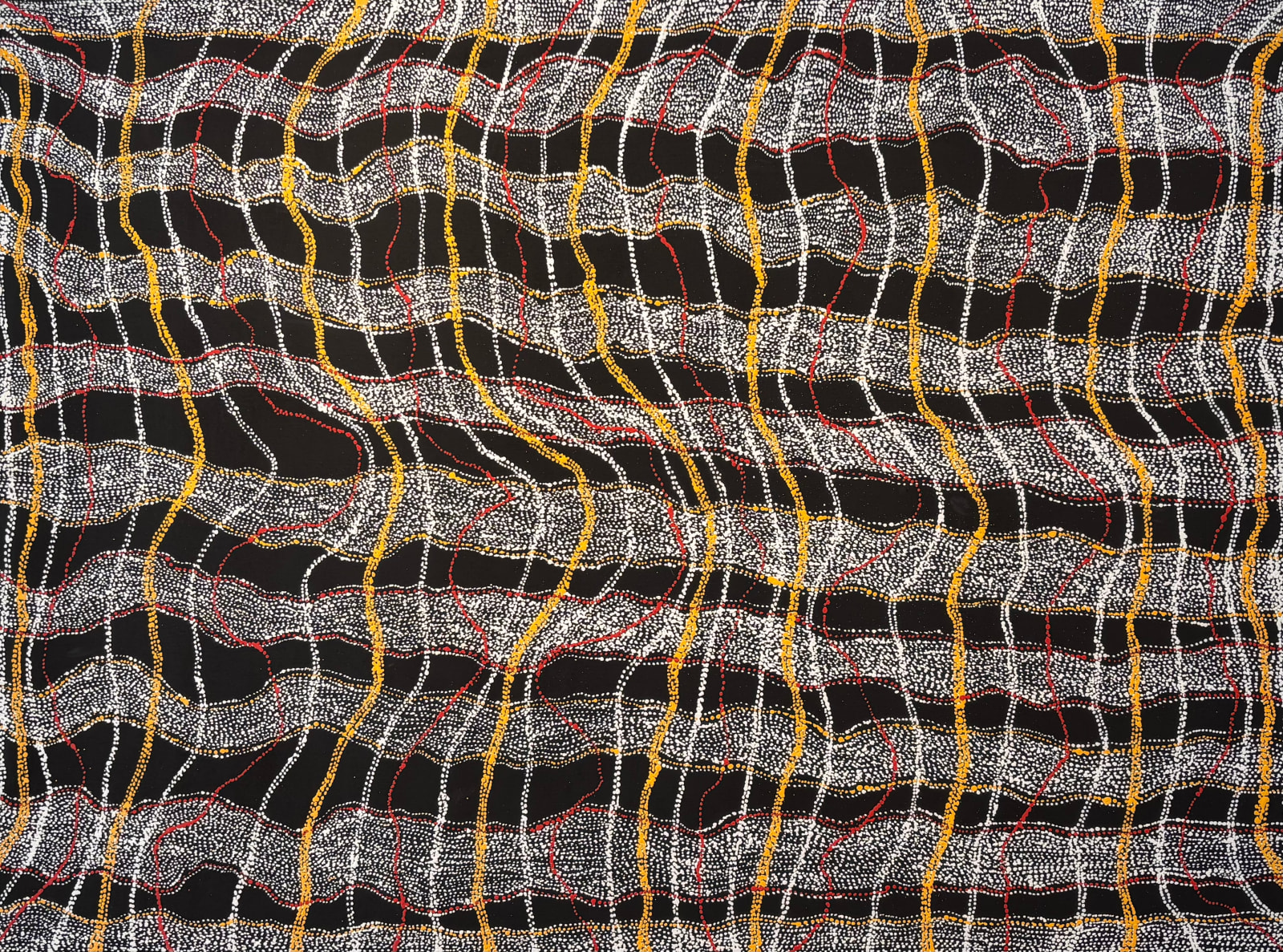 Sabrina Nangala Robertson, Ngapa Jukurrpa (Water Dreaming) - Pirlinyarnu, 2025