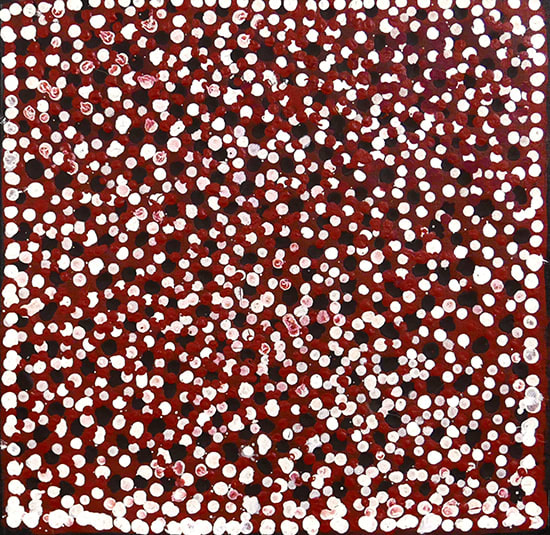Rebecca Hossack Gallery in London presents works by Australian Aboriginal Utopia artist Motorbike Paddy, drawing on the legacy of Emily Kam Kngwarray.