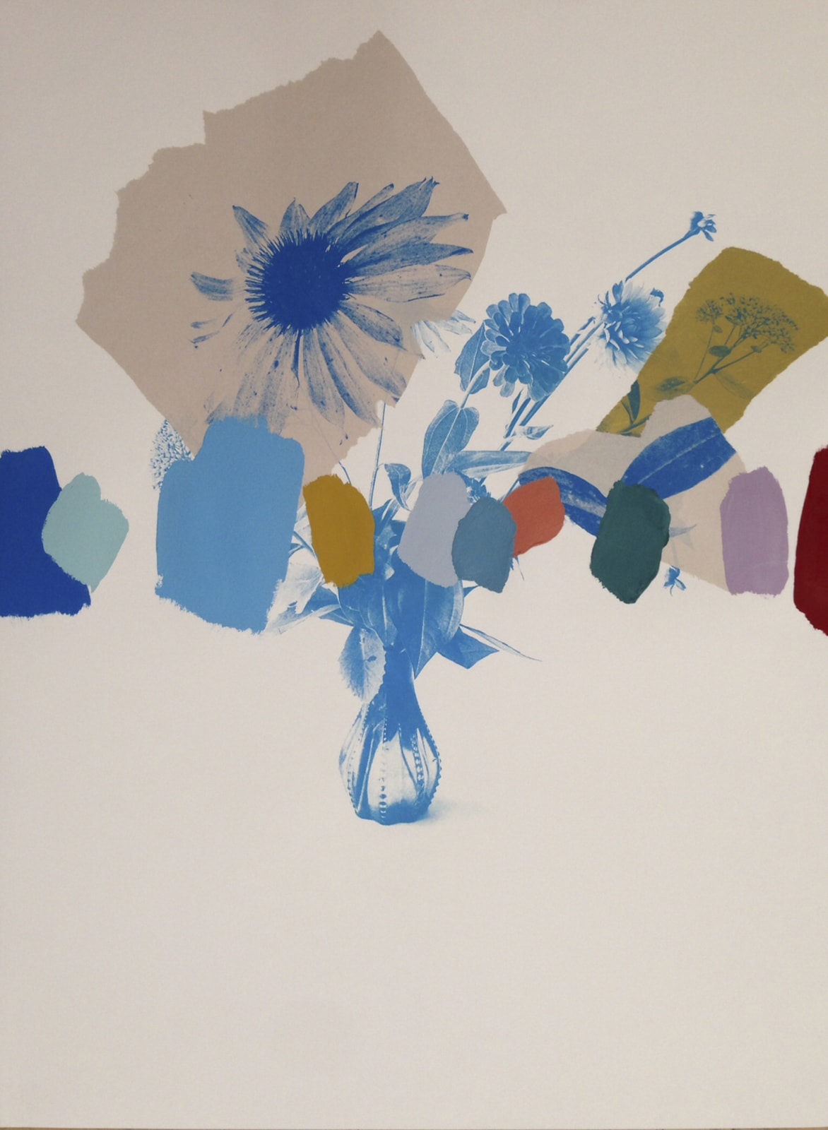 Emily Filler, Paper Bouquet (Blues), 2017