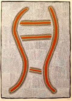 Abie Jangala, Water Dreaming - Ngapa V, 1991