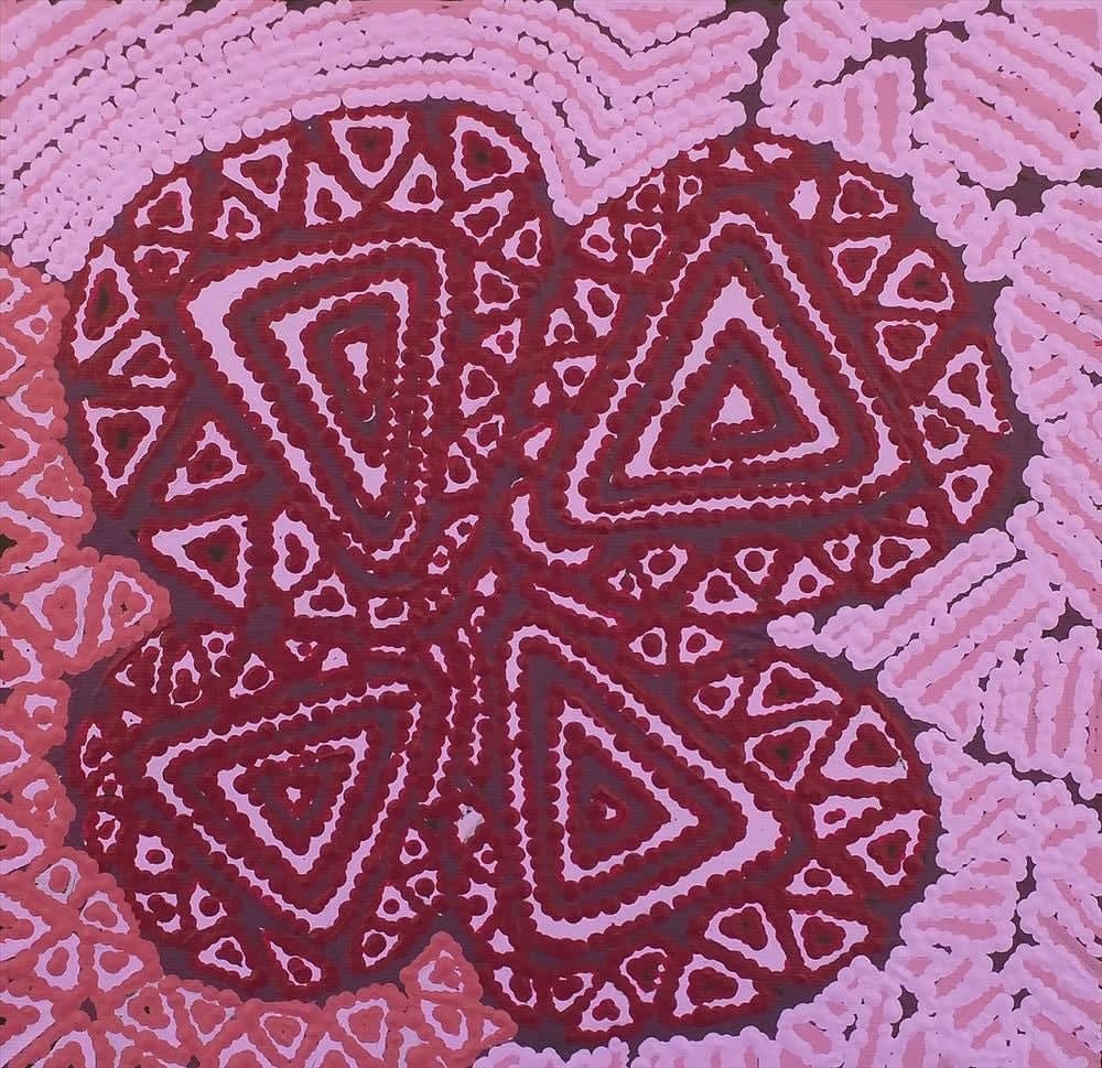 Juliette Nampijinpa Brown, Ngapa Jukurrpa (Water Dreaming)- Mikanji, 2014