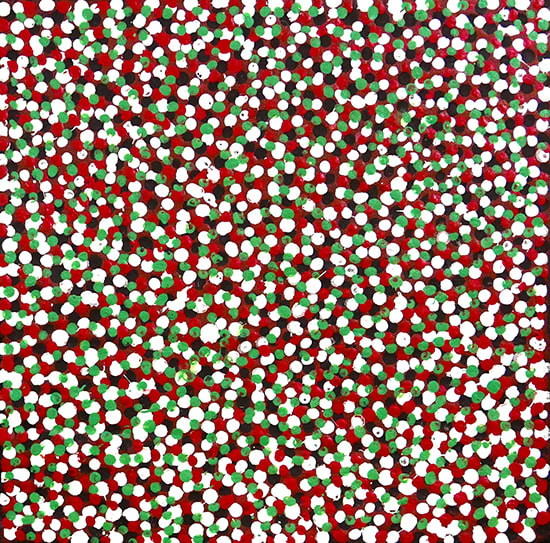 Rebecca Hossack Gallery in London presents works by Australian Aboriginal Utopia artist Motorbike Paddy, drawing on the legacy of Emily Kam Kngwarray.