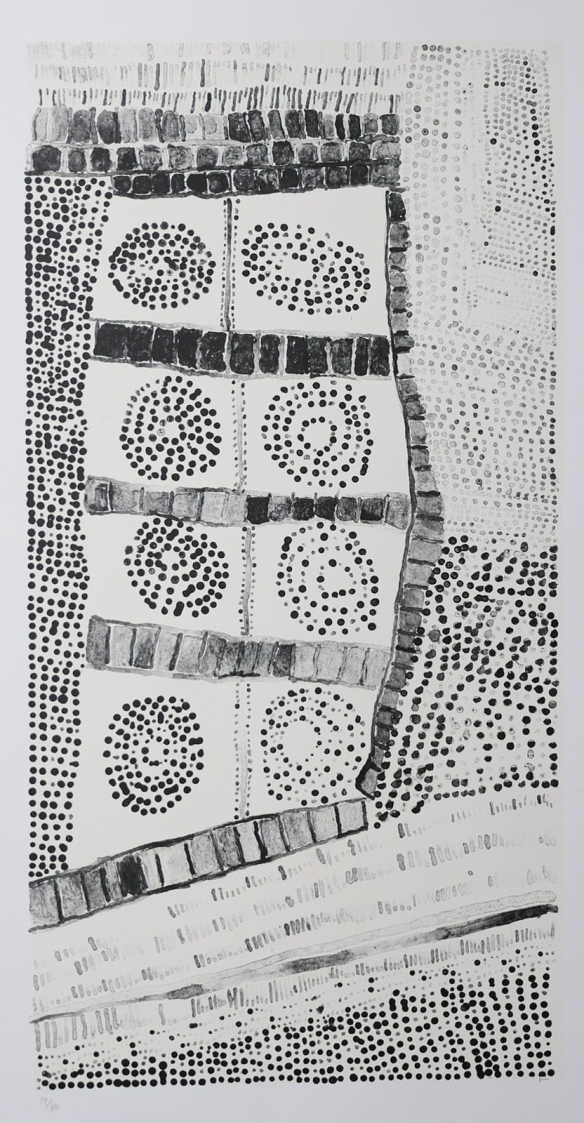 Kitty Kantilla, etching and aquatint, Tiwi, Aboriginal artist and artwork.