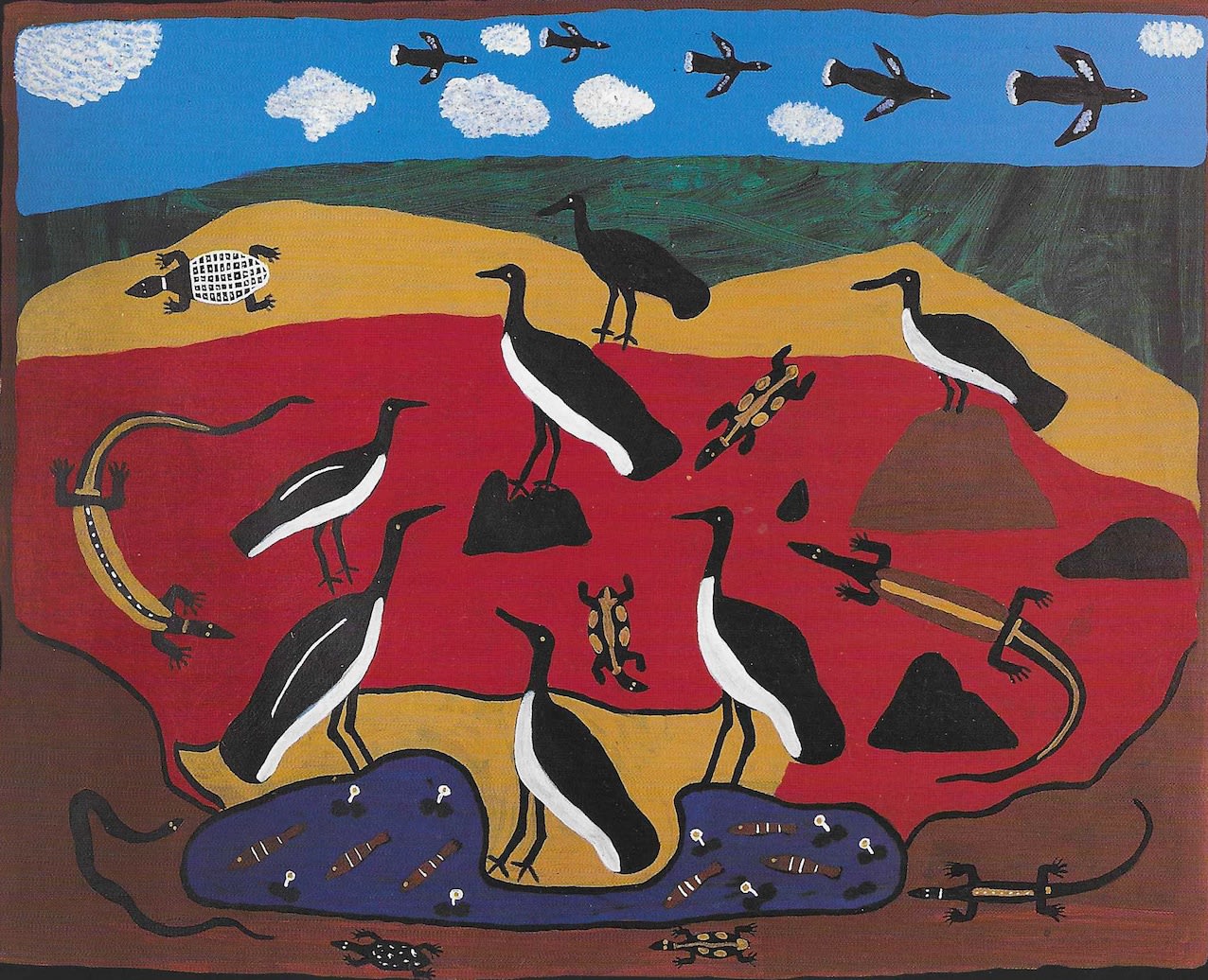 Amy Johnson synthetic polymer paint on canvas, Ngukurr, Aboriginal artist and artwork.