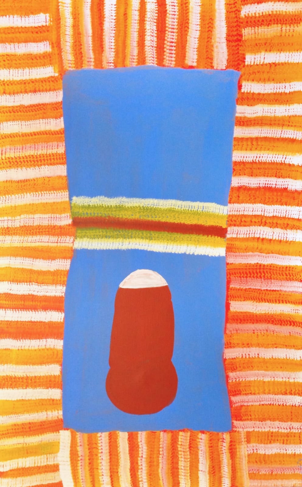 Barney Ellaga, synthetic polymer paint on linen, Ngukurr, Aboriginal artist and artwork.