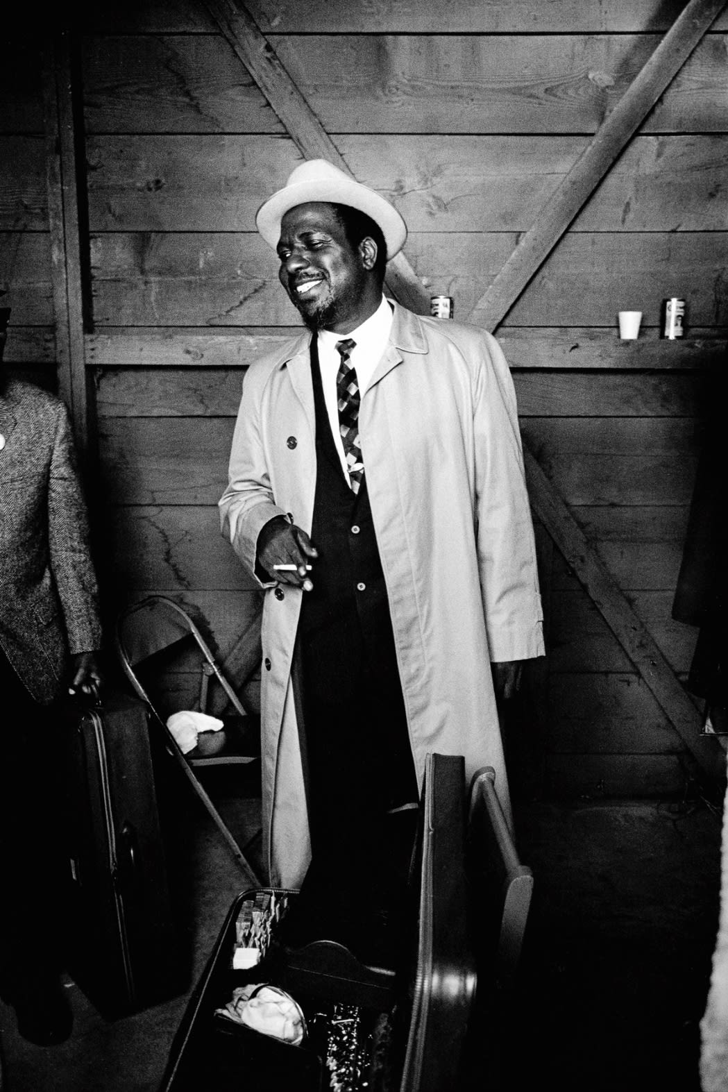 Black and white photograph of Thelonious Monk available at the Rebecca Hossack Art Gallery.