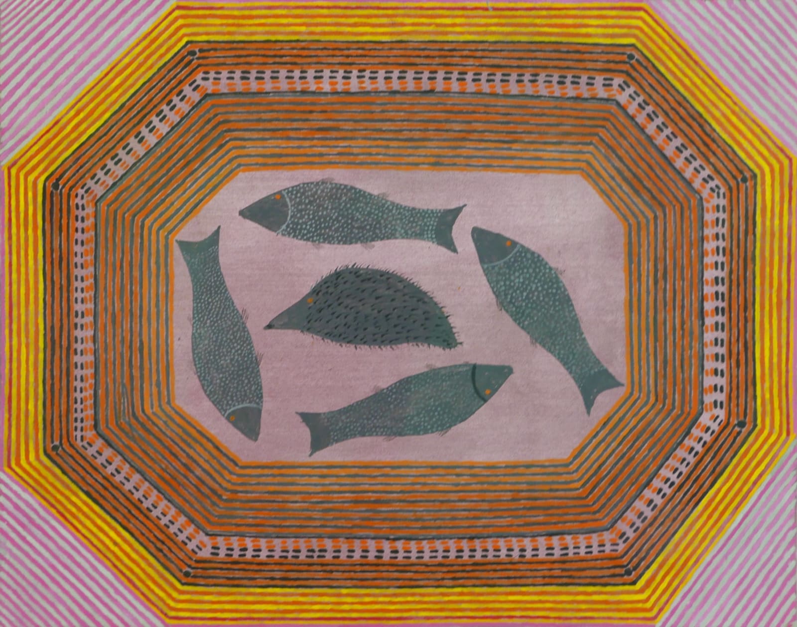 Janangoo Butcher Cherel, Fish and Echidna, n.d.