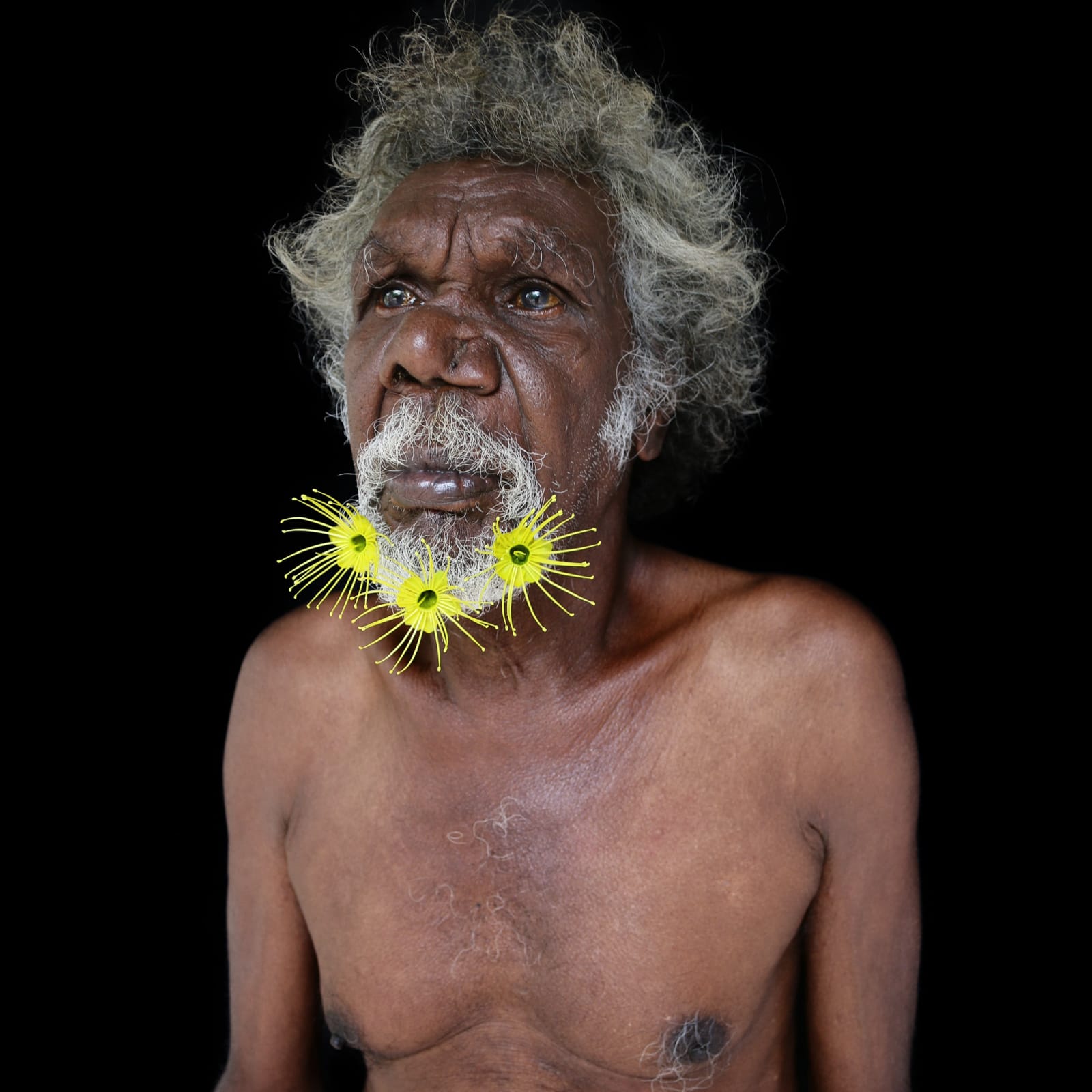 Aboriginal artwork photography which showcases indigenous people in a natural light. By Naomi Hobson, Aboriginal-Australian female artist, Rebecca Hossack Art Gallery London, print, multimedia, aboriginal art