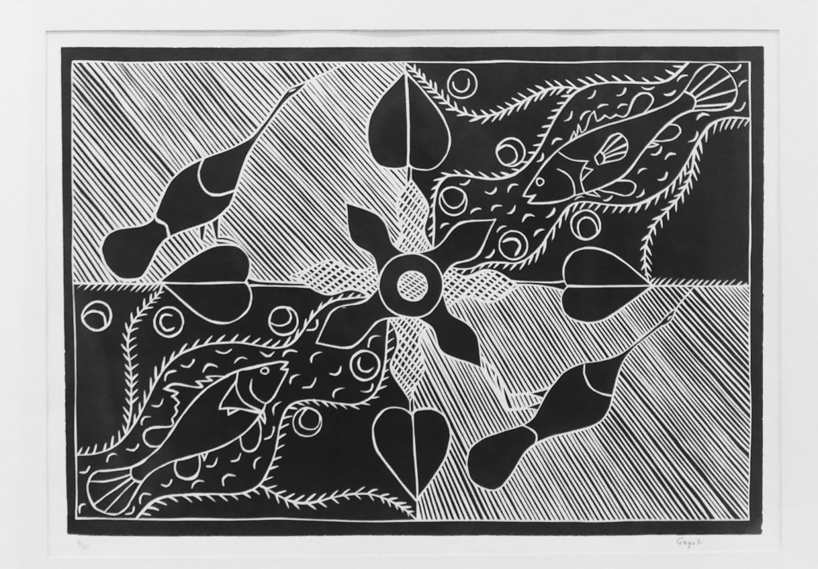 Gayili Yunupingu, linocut, Yirrkala, Aboriginal artist and artwork