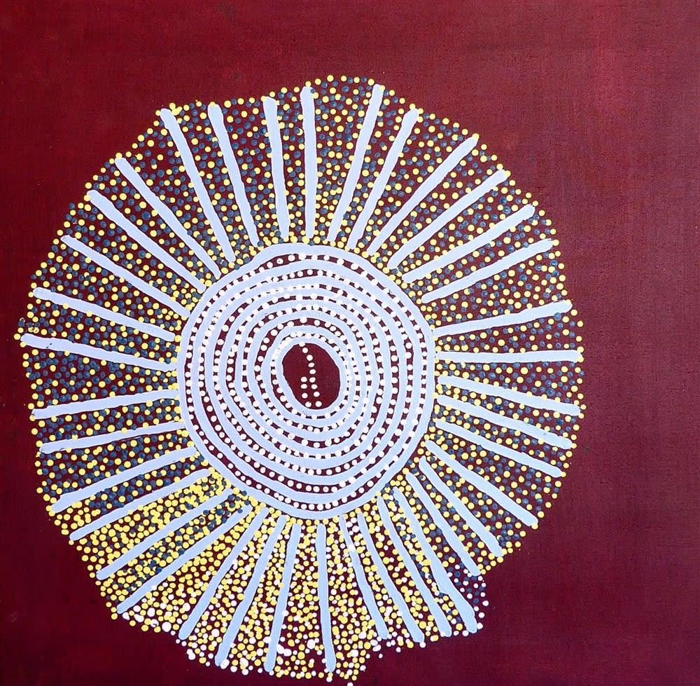Shorty Jangala Robertson, Ngapa Jukurrpa - Water Dreaming, Puyurru, 2014