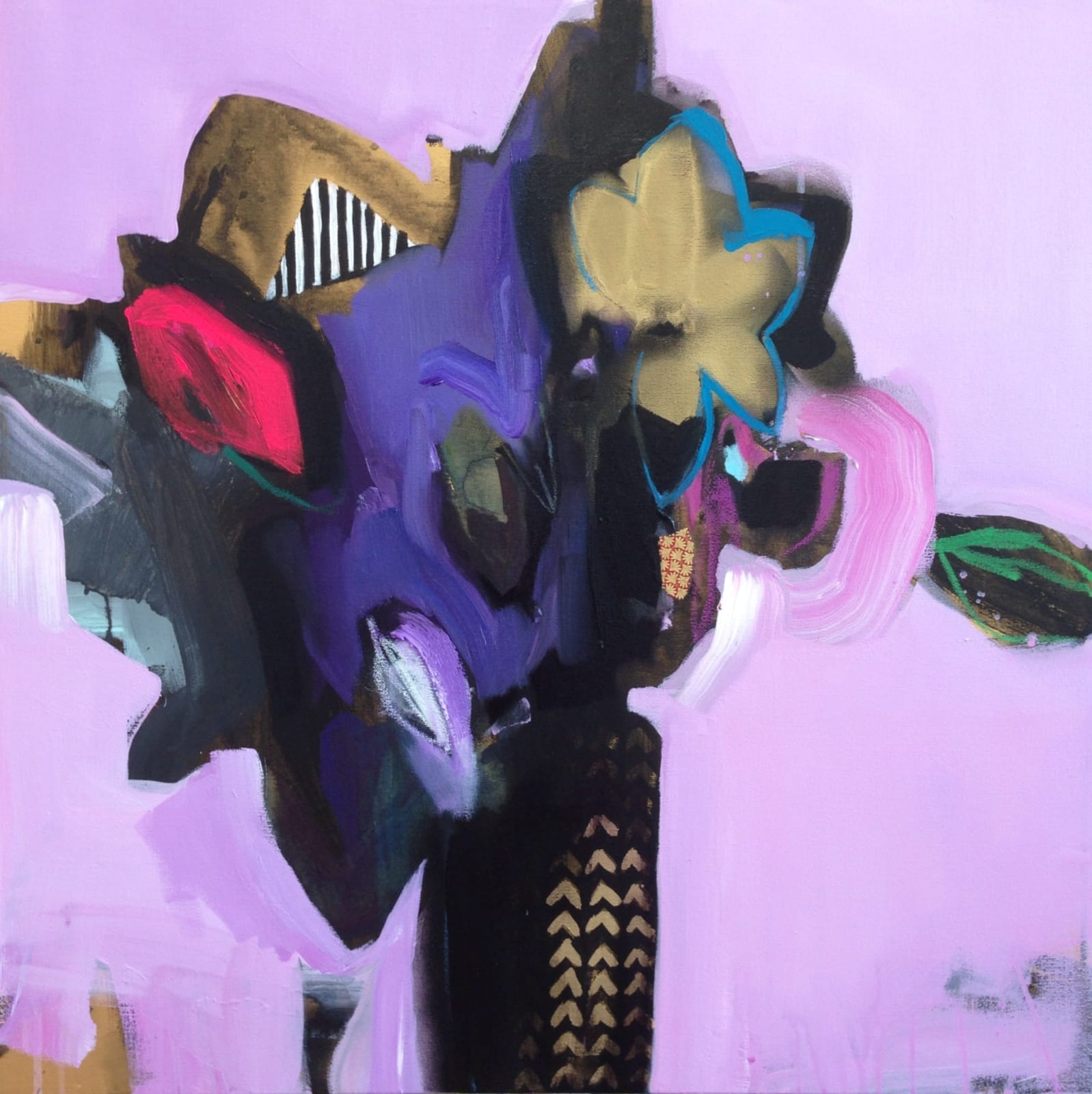 Emily Filler, Vase Of Flowers (Magenta), 2014