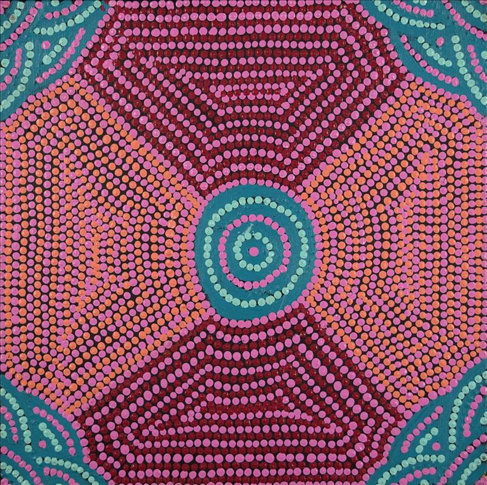 Cherise Nangala Major, Lukarrara Jukurrpa (Desert Fringe-rush Seed Dreaming)