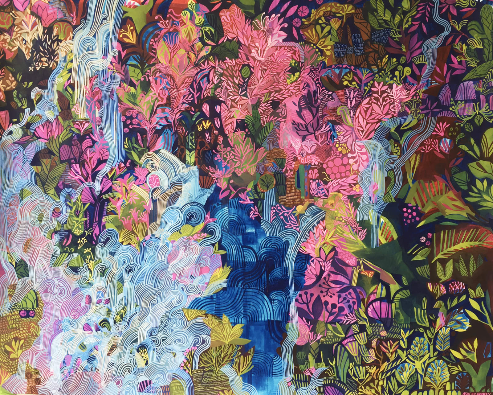 Ashley Amery, Waterfall Descending into Whirlpools, 2020