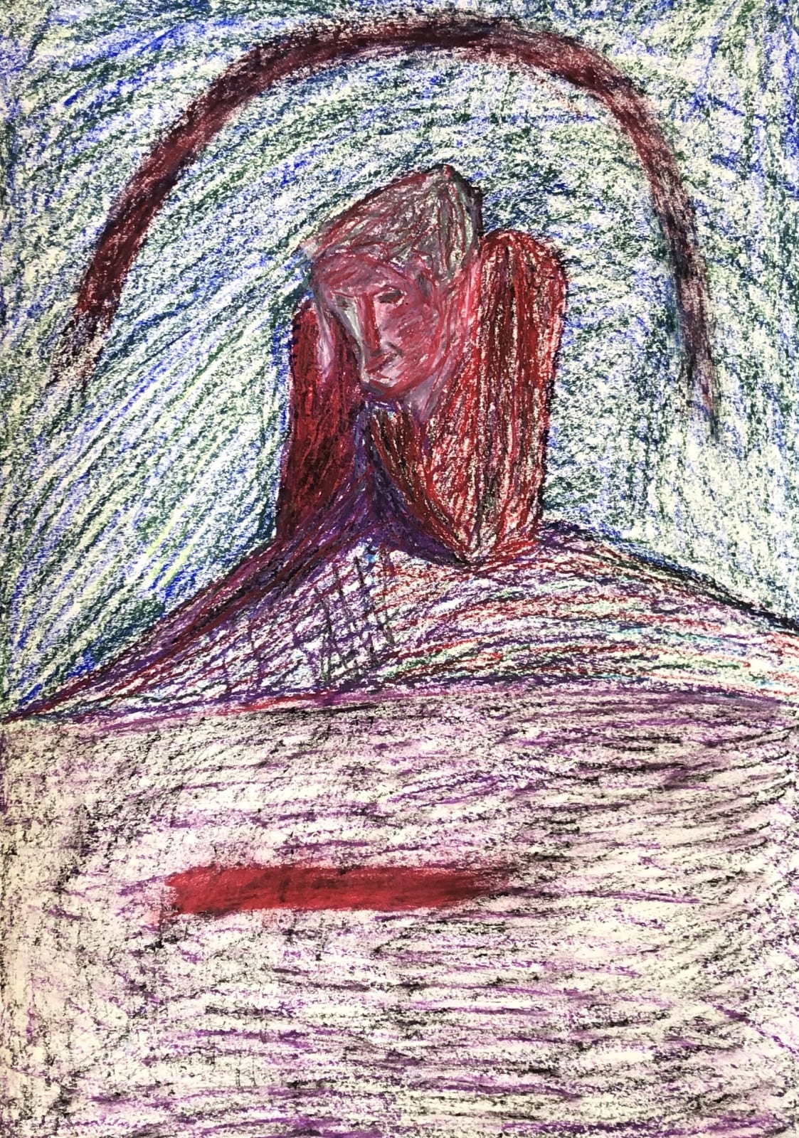 Uddin’s paintings – done in gouache on paper – shimmer with expressive colour. Their characteristic short, dynamic brushstrokes impart a compelling energy to each scene