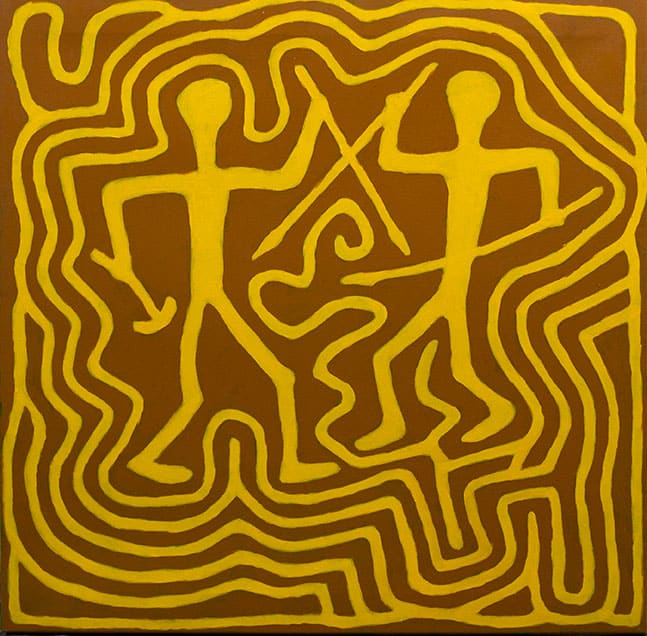 Jimmy Pike, Two Men Fighting, c. 2000