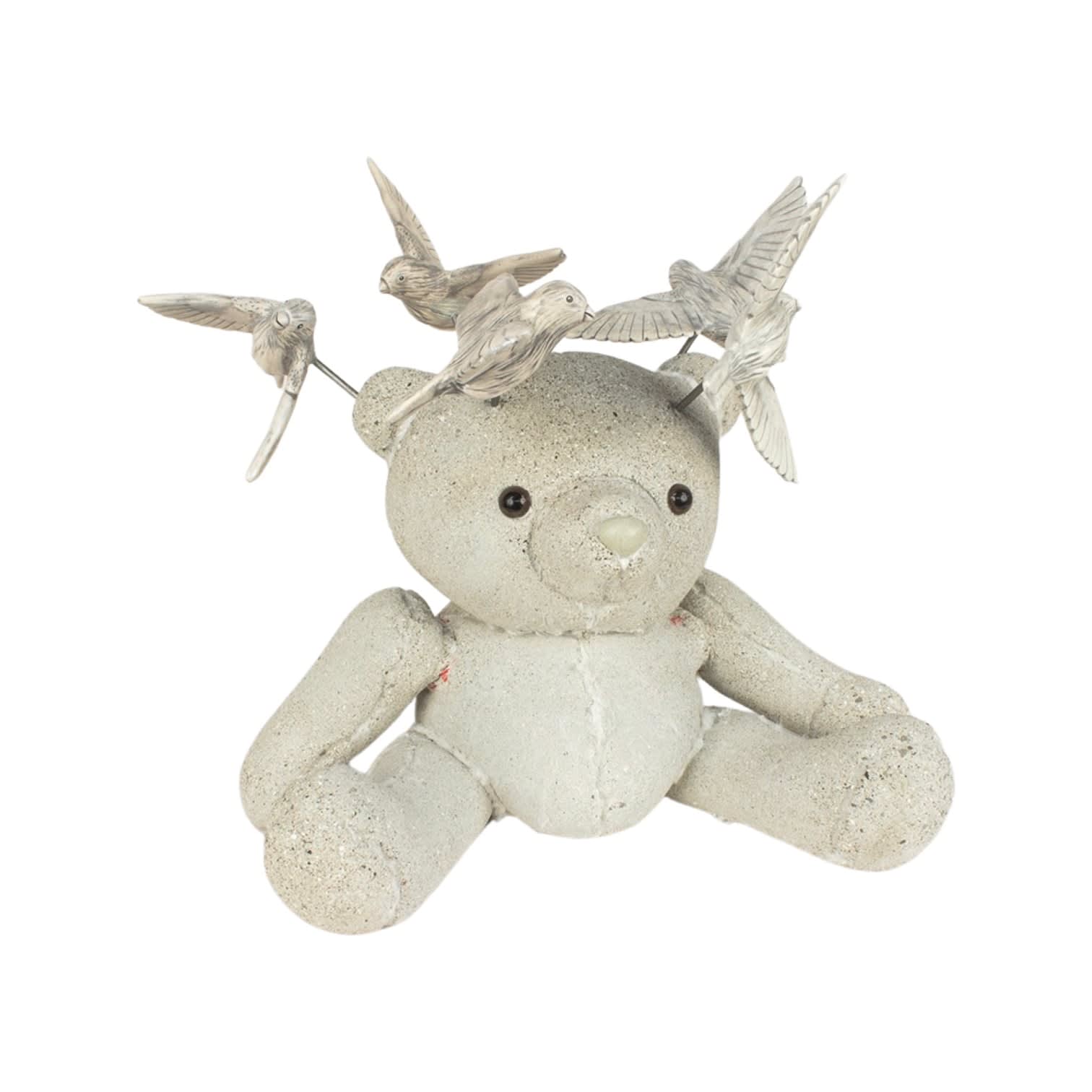 Ross Bonfanti Canadian artist soft toy concrete sculpture with nails and screws