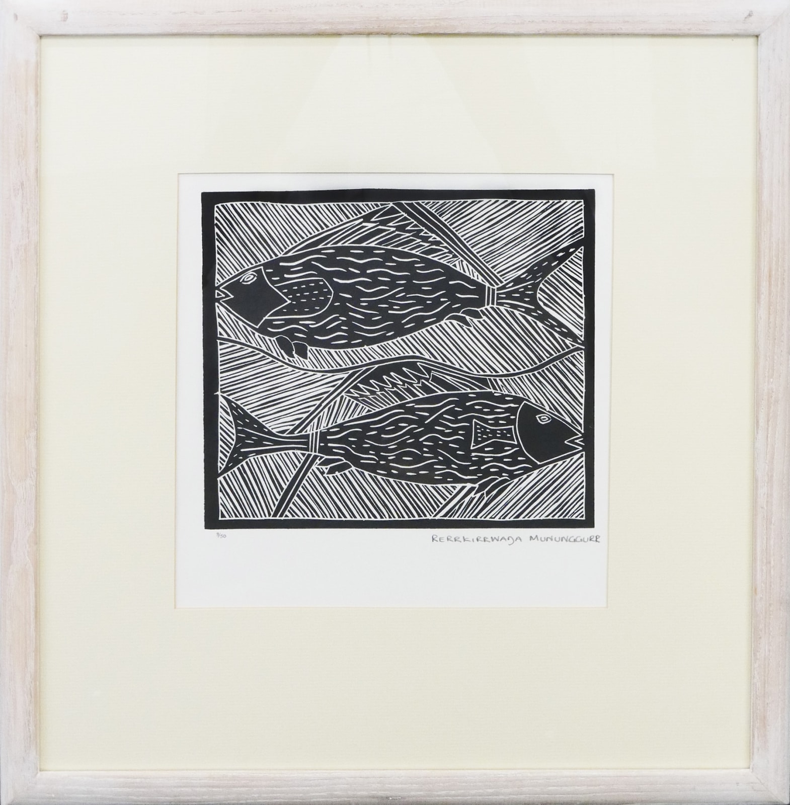 Rerrkirrwanga Mununggurr, linocut, Yirrkala, Aboriginal artist and artwork