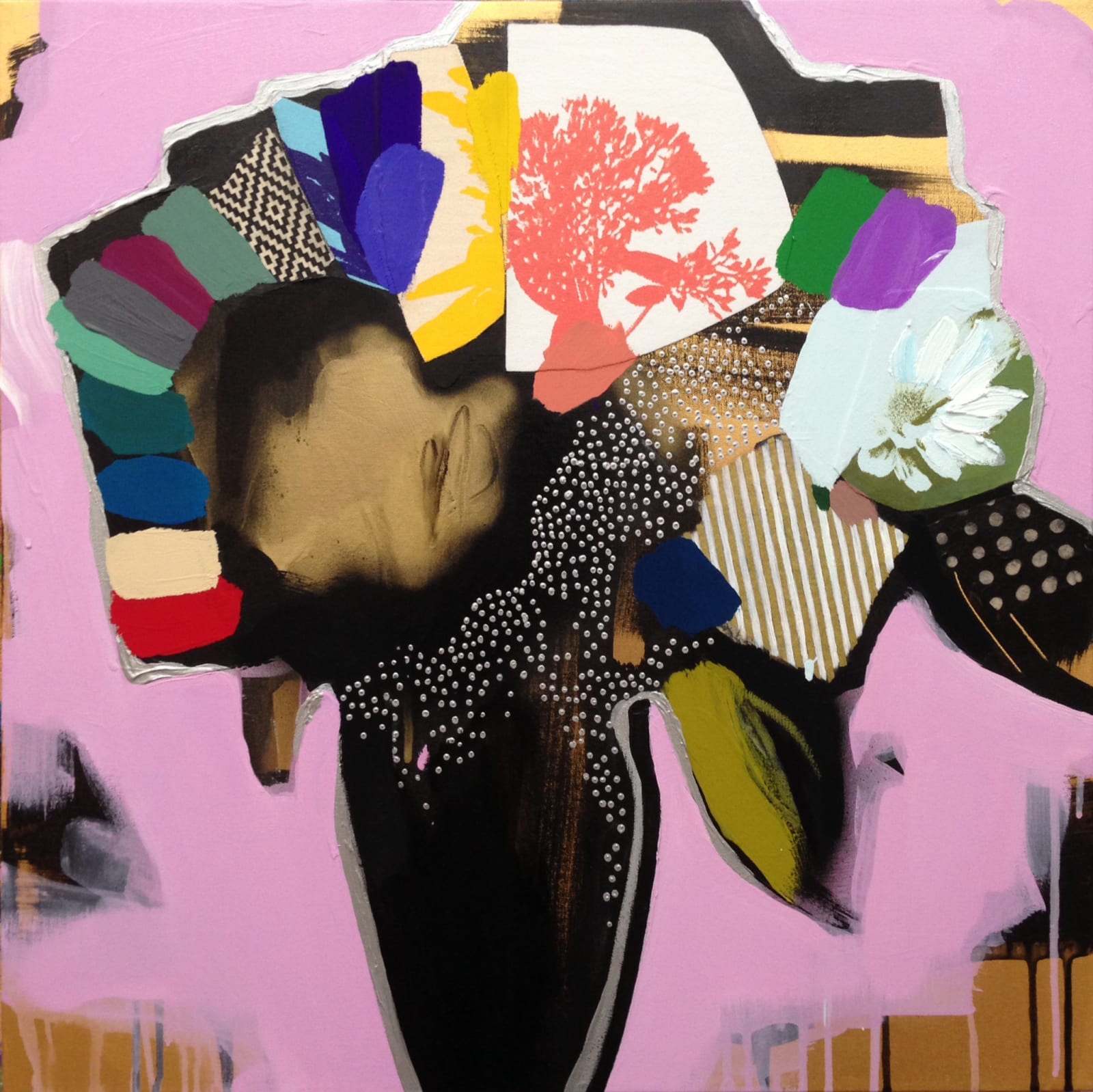 Emily Filler, Vase of Flowers (pale pink), 2016