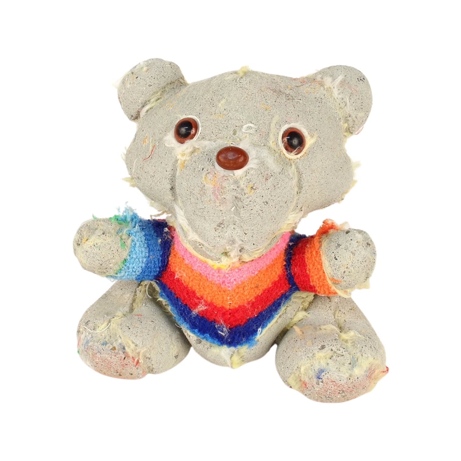 Ross Bonfanti Canadian artist soft toy concrete sculpture with nails and screws