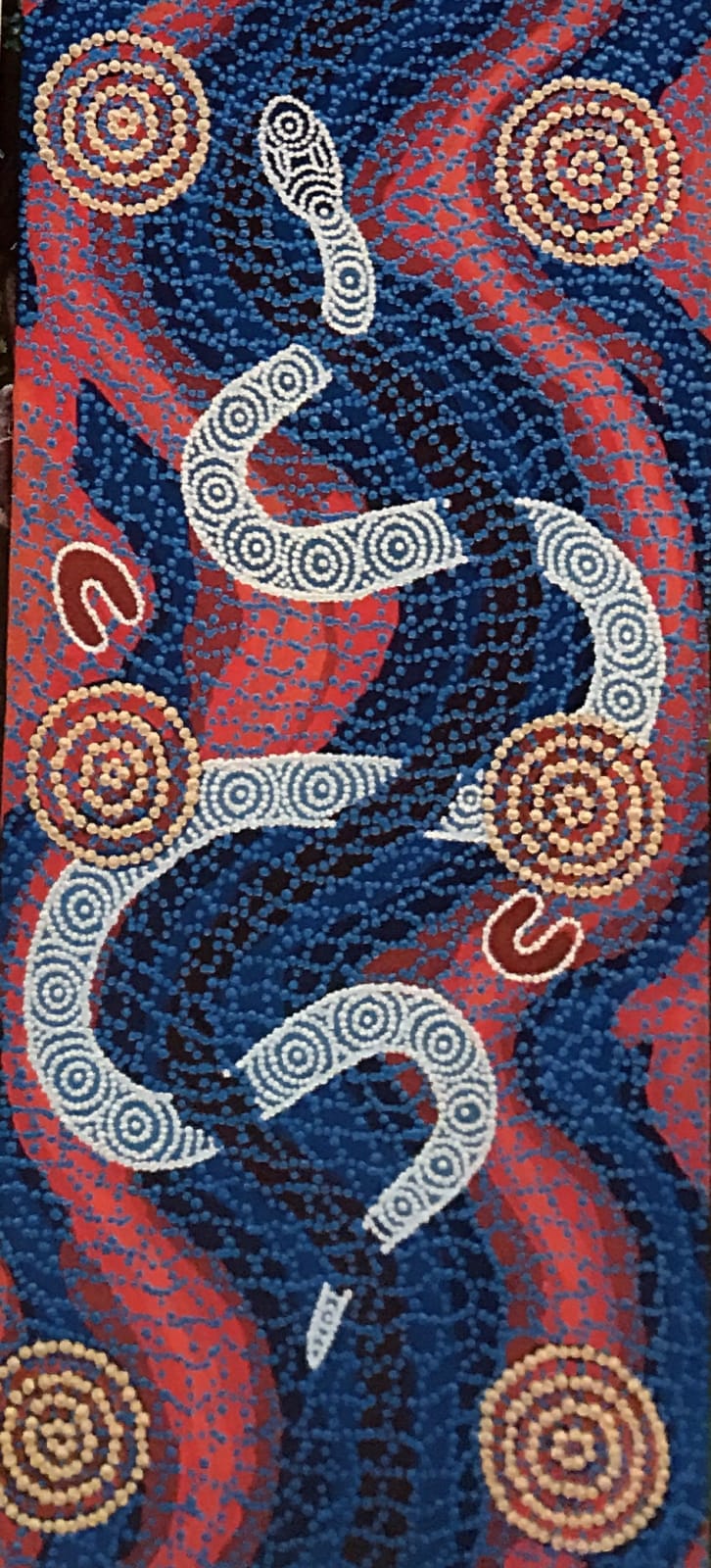 Malcolm Jagamarra Nelson, Warna - The Black Headed Python, 2001