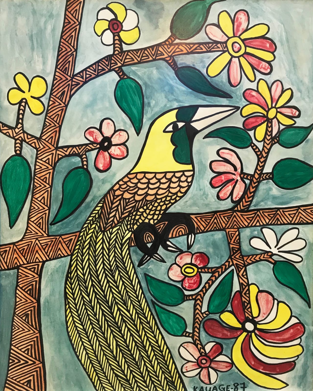 Mathias Kauage, Bird of Paradise, 1987