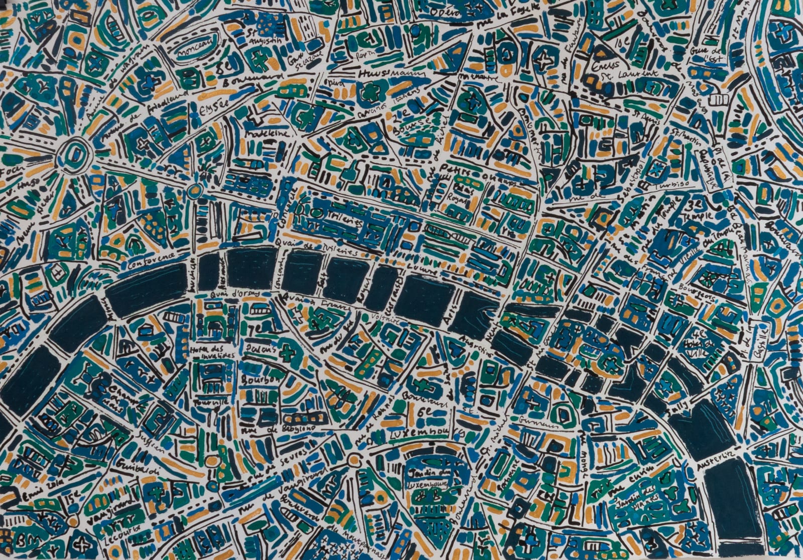 Barbara Macfarlane, Paris Dark Emerald, Prussian Blue, 2020