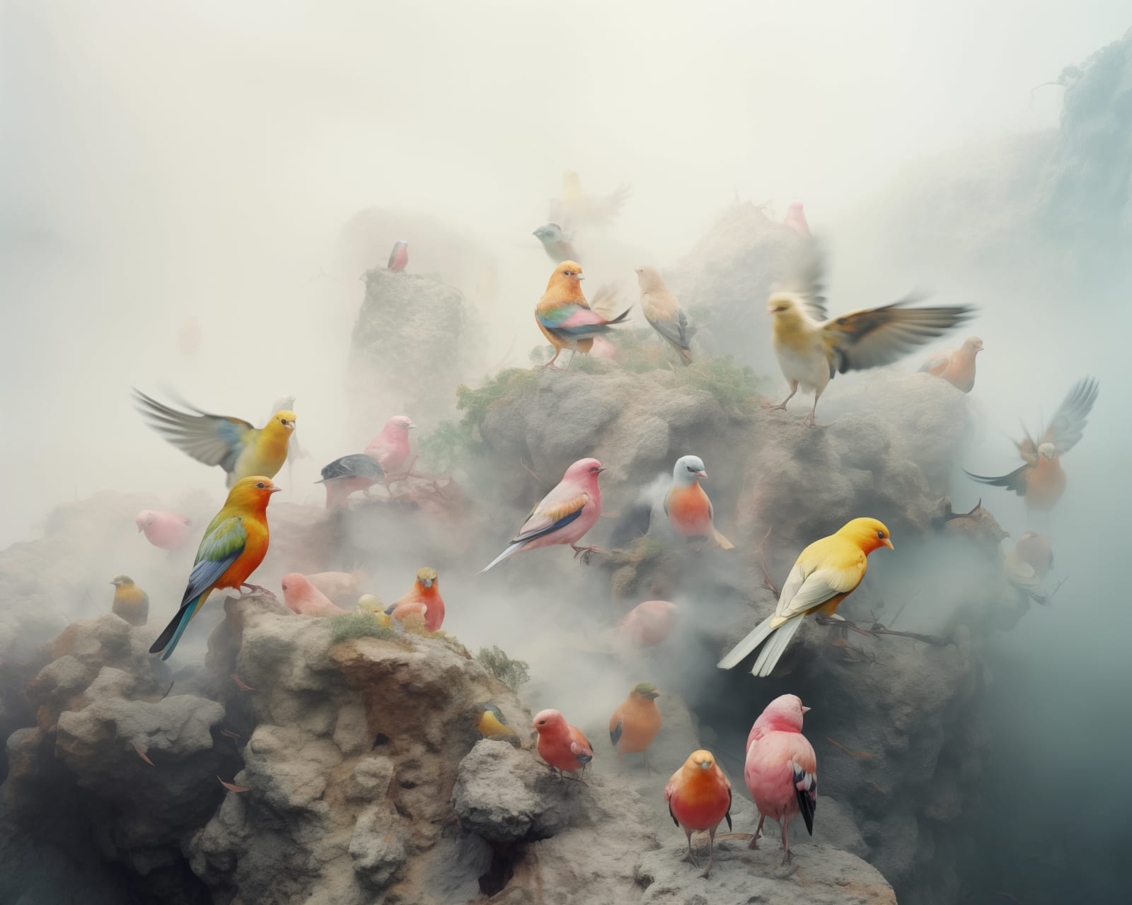 Jim Naughten, Birds in Fog, 2024