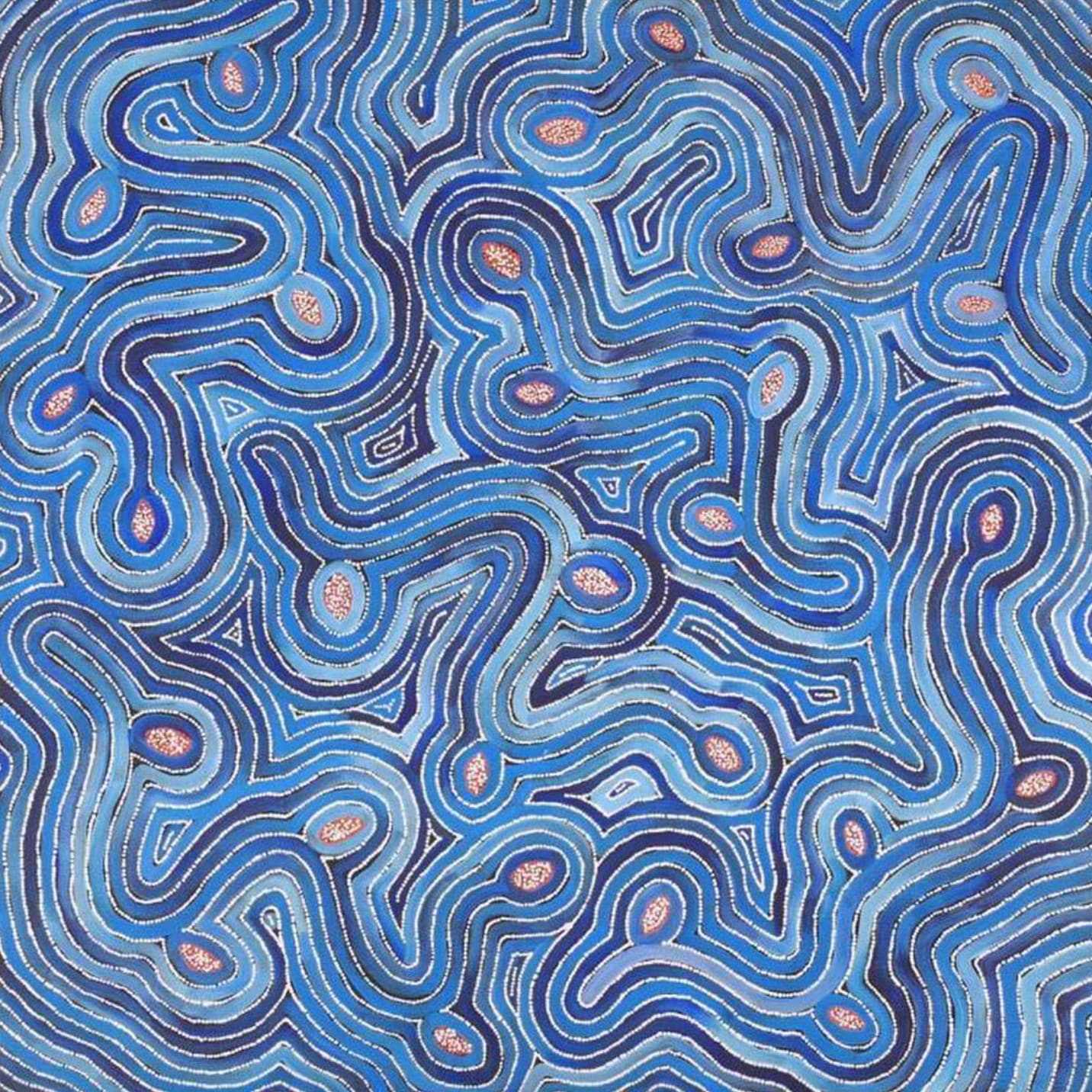 Alicka Napanangka Brown, Yarla Jukurrpa (Bush Potato Dreaming) - Cockatoo Creek, 2022