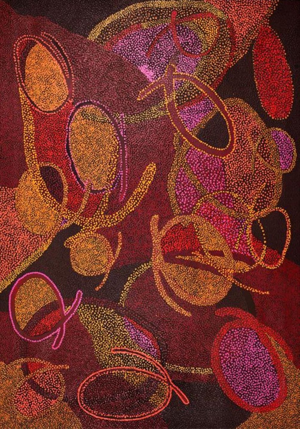 Felicity Nampijinpa Robertson, Ngapa Jukurrpa (Water Dreaming) - Puyurru, 2019